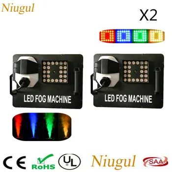 

2pcs/lot 1500W LED Fog Machine Vertical Smoke Machine With 24x9W RGB LED Lights DMX Remote Contol Stage LED Haze Machine Fogger