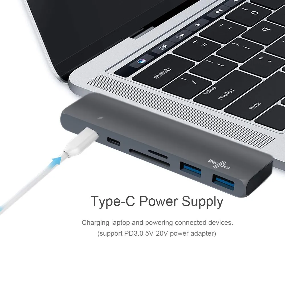 USB хаб с интерфейсом Thunderbolt 3 TYPE C HDMI 4k PD 0|usb-c hub|macbook usb c adapterhub adapter |