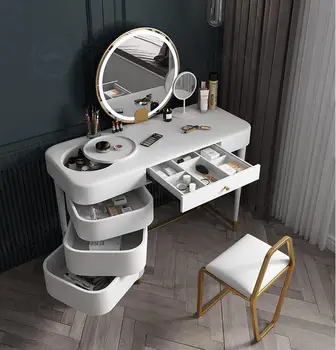 

Multifunctional dressing table with lamp bedroom dressing table storage cabinet integrated dressing table