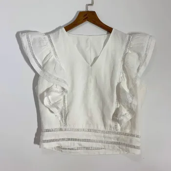 

Women Shirt Ruffled Fashion Sleeveless Top