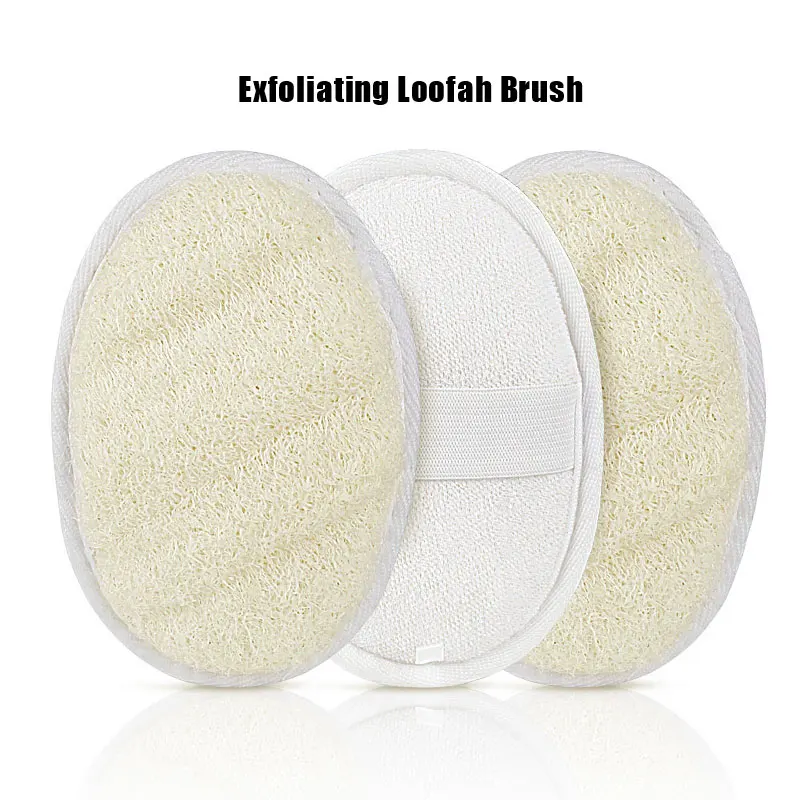 Facial Cleaning Brush Exfoliating Gloves Natural Loofah Sponge Bathtub Exfoliating Bath Gloves Towel Skin Disc Pad