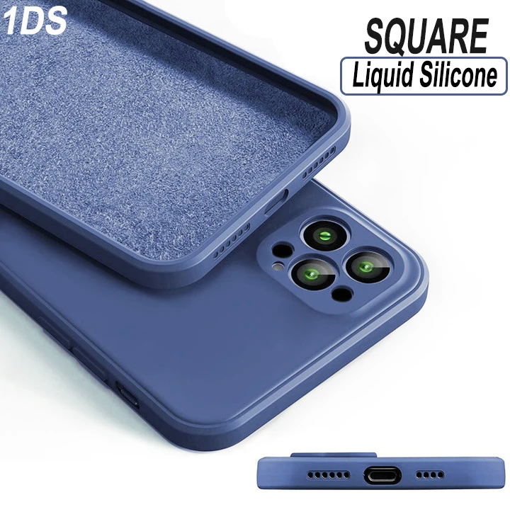 Original Square Liquid Silicone Phone Case For iPhone 11 12 13 Pro Max Mini XS Max X XR 7 8 Plus SE2 Full Lens Protection Cover galaxy z flip3 case