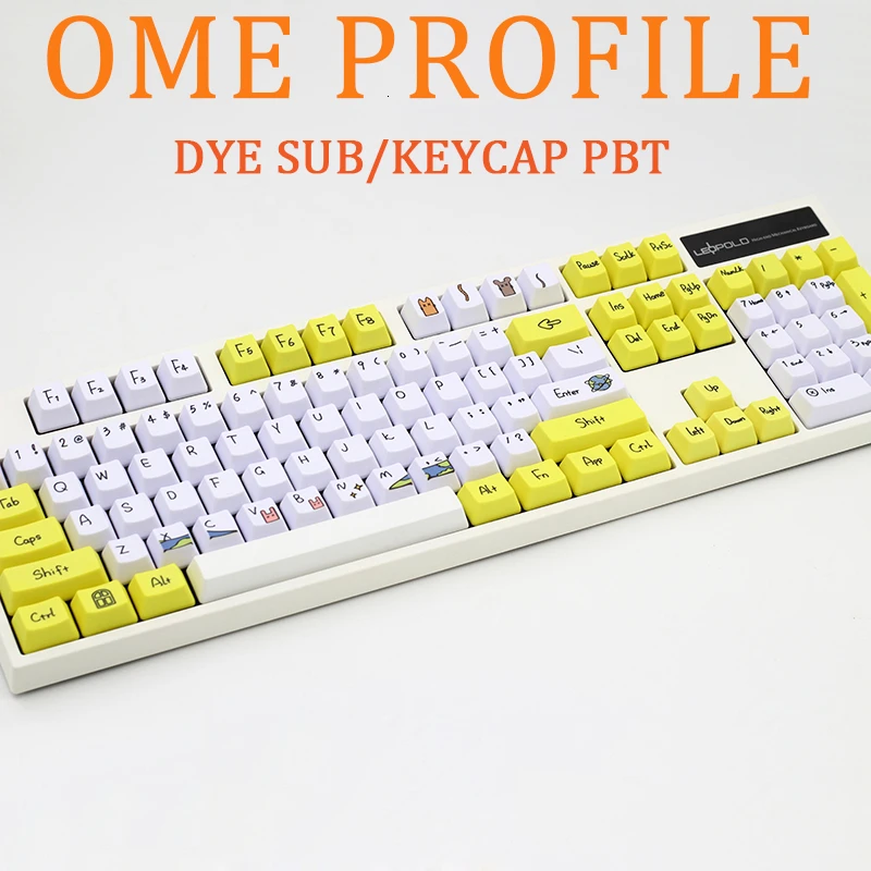 

Dye Sub PBT Keycap 108 Key OEM Profile Keycaps For Cherry MX Switches Mechanical Gamer Keyboard Key Cap 104 Xd84 Motospeed Ck104