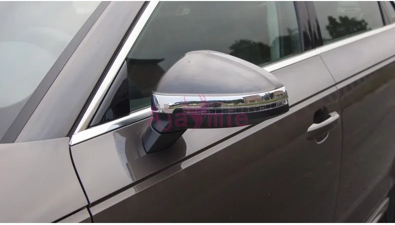 For Audi A4 2017 2018 Side Mirror Trim Cover Bumper Rear View Protecotr Panel Chrome Car Styling Accessories