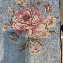 

2022 New Embroidered Curtains for Living Dining Room Bedroom Blue Exquisite Jacquard Luxury European Embroidered Curtain