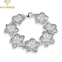 XIYANIKE 925 Серебряный Модный Элегантный розовый креативный браслет для женщин Свадебная пара очаровательные ювелирные изделия ручной работы подарок