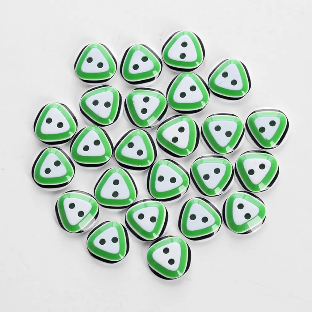 

24pcs Colors Triangle pattern Buttons for Kids Baby Clothes Button Sewing Accessories Handmade Scrapbooking Decoration