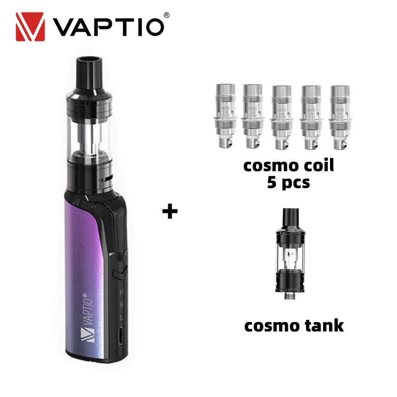 1 Original Vaptio Cosmo Vape Kit 2ml Tank 30W Mod 1500mAH Electronic Cigarettes