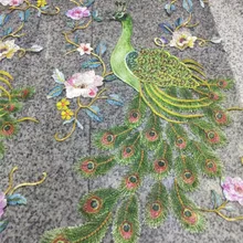 Свадебное платье ткань высшего класса вышитые французские сетки Тюль JRB-11906 африканская нигерийская кружевная ткань