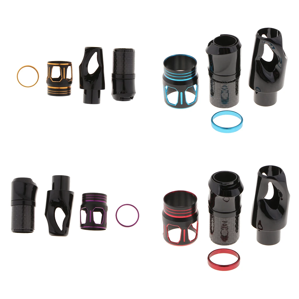Lightweight Spinning Rod Reel Seat Locking Nut Insert Trim Ring DIY Fishing Rod Building Components