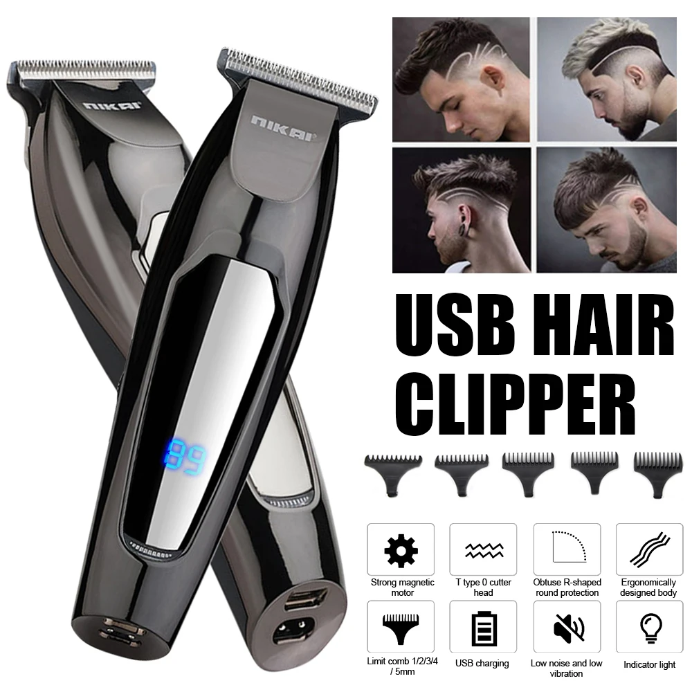 

Professional hair Trimmer Hair clipper for men electric trimmer LCD Display machine barber Hair Cutting Machine USB Rechargeable