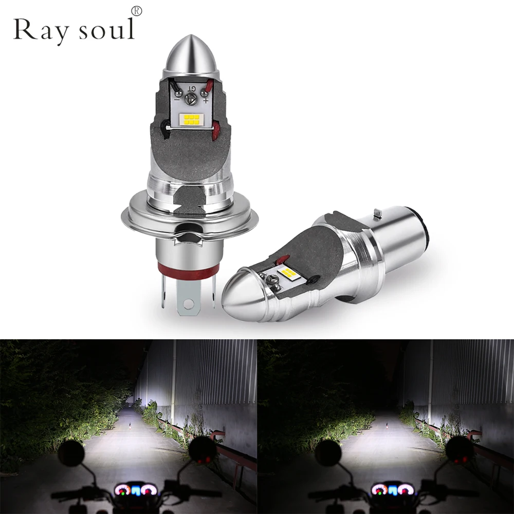 Motorcycle H4 Led Headlight 12V HS1 H4 BA20D Moto Bulbs 4000lm Super Bright White Motorbike Head Lamp Scooter Accessories Moto