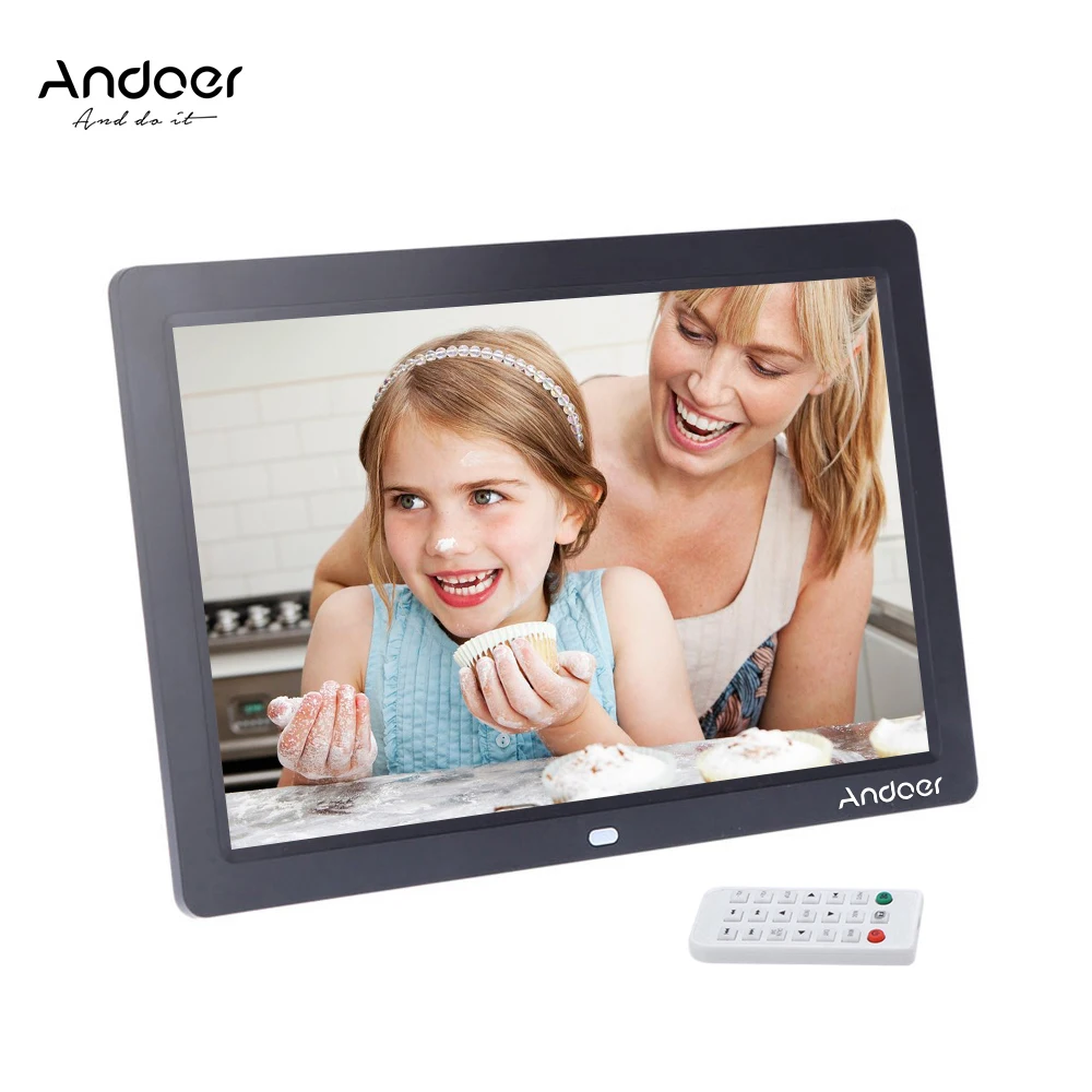 

12'' HD TFT-LCD 1280 * 800 Full-view Digital Photo Frame Alarm Clock MP3 MP4 Movie Player with Remote Desktop