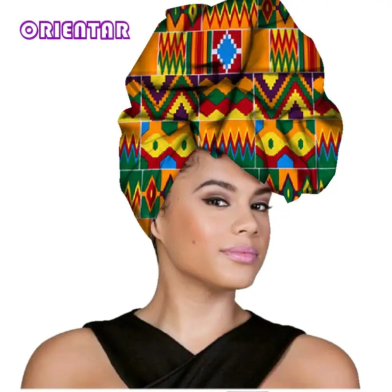 2018 модные африканские головные уборы для Женский платок на голову для леди высококачественный хлопок Для женщин Голову Обертывания