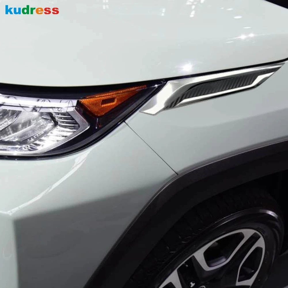 Для Toyota RAV4 для Previa RAV 4 2019 2020 2021 ABS Хромированная головной светильник бровь фары