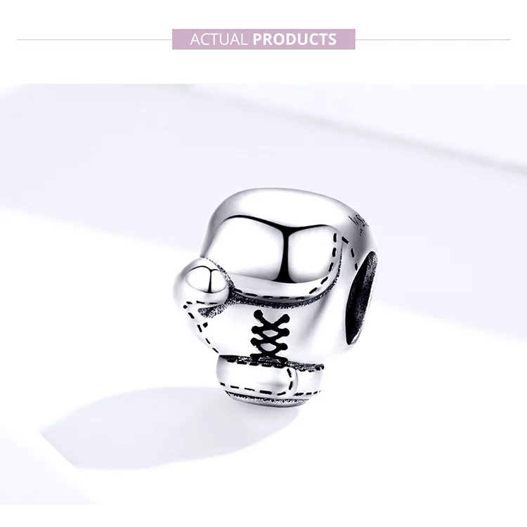 Fit Pandora браслет 925 серебро боксерские перчатки бусины S925 Guardian Fighter Hands Wear Подвески для изготовления ювелирных изделий