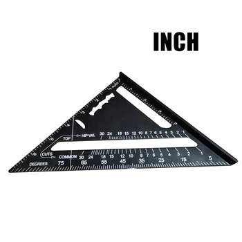 

Aluminum Alloy Metric Triangle Angle Ruler Squares For Woodworking Speed Square