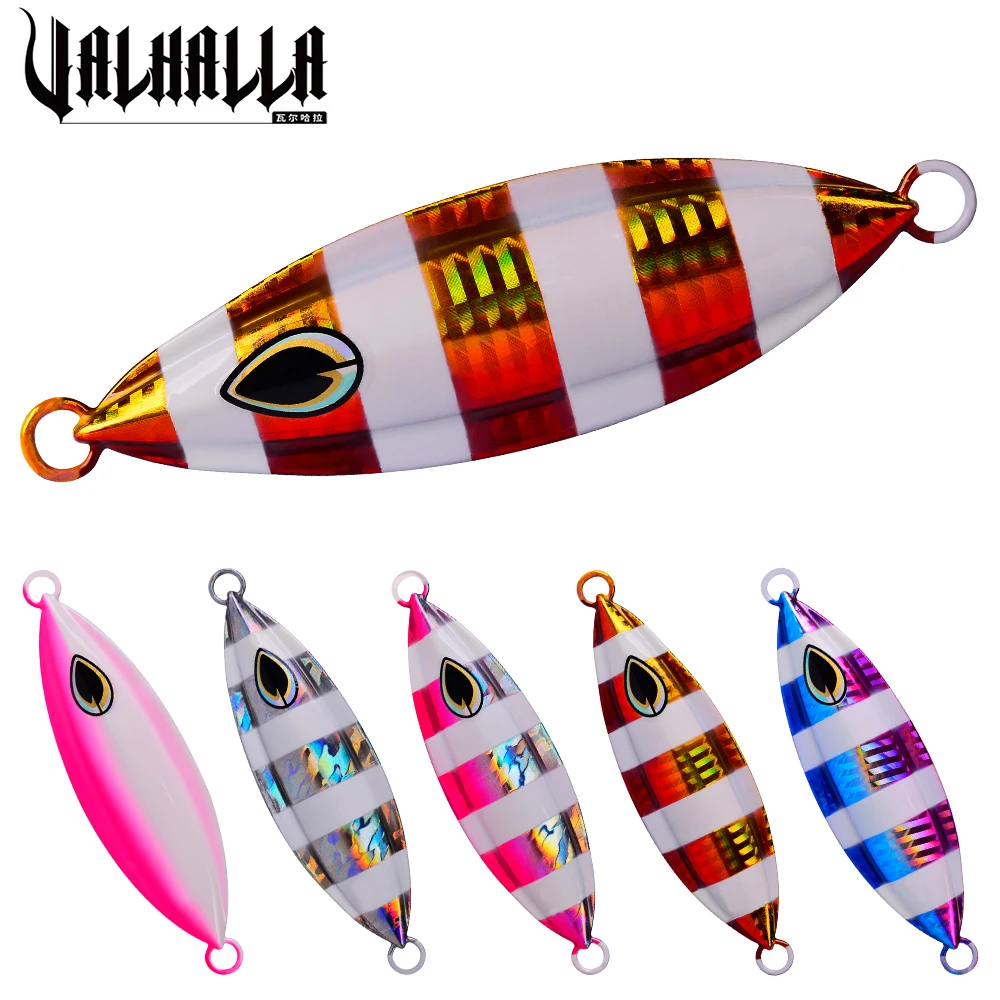 

VALHALLA 5PCS Metal Cast Jig Lures 40-60-80-100-150-200g Casting Jigging Fish Sea Bass Fishing Lure Artificial Bait Tackle