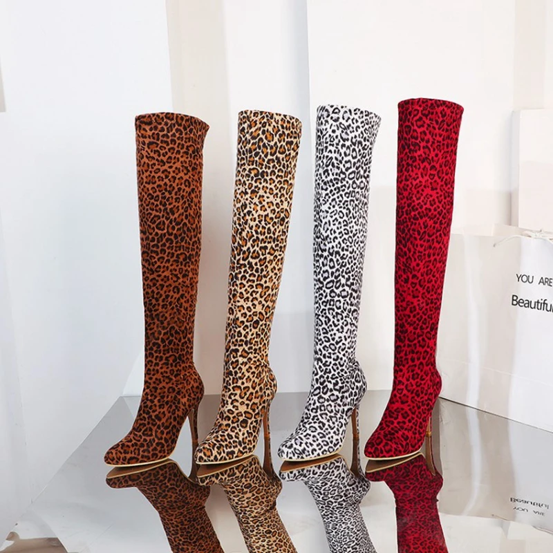 Sexy Big Size 32-48 Women's Spring Autumn Winter Over Knee Boots Thin High Heels10cm Fashion Pointed toe Boots Shoes woman K9