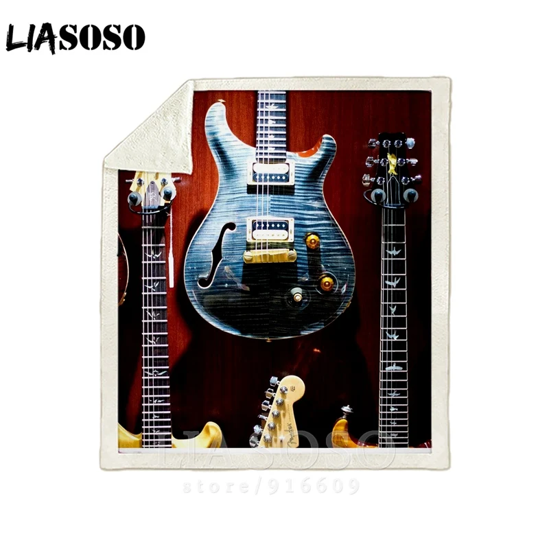 10 Диван-кровать с рисунком офисная гитара бас Музыка хип хоп Harajuku набивное одеяло-покрывало детское дорожное одеяло квилт для софы A25 - Цвет: 10