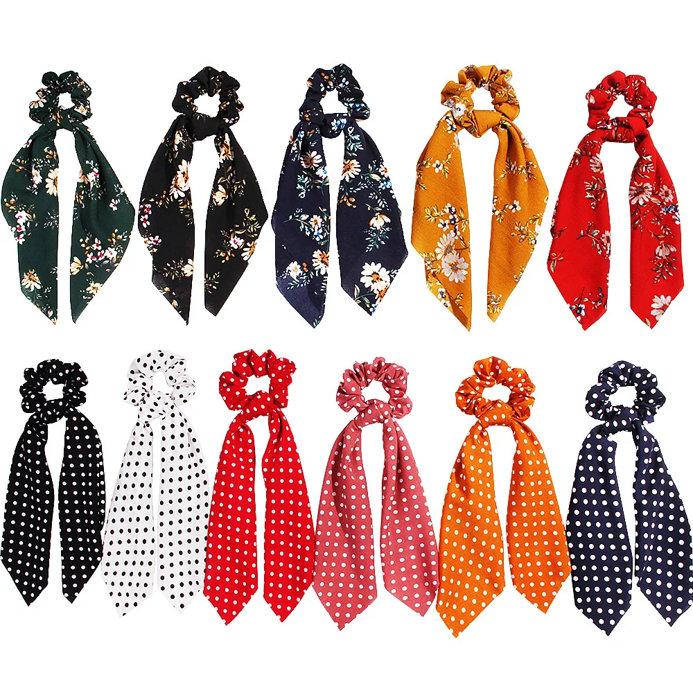 

Read the new spring and summer cross-border pony tail ribbon large intestine hair circle knot square fringe large intestine