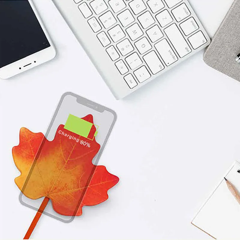 Беспроводное зарядное устройство Smart Maple shape Быстрая Беспроводная Подставка для зарядки мобильного телефона DQ-Drop