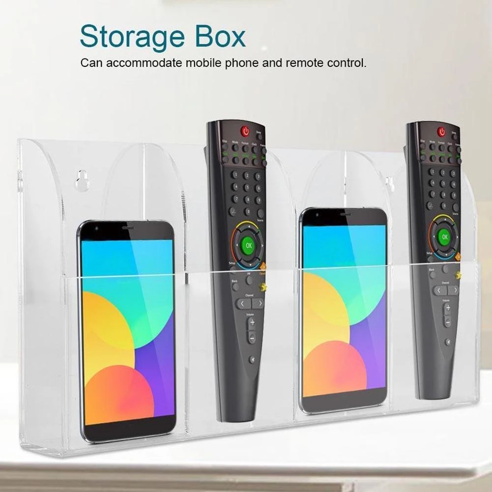TV Air Conditioner Remote Control Holder Case MobilePhone Wall Mount Storage Box TV Air Conditioner Remote Control Holder Case MobilePhone Wall Mount Storage Box
