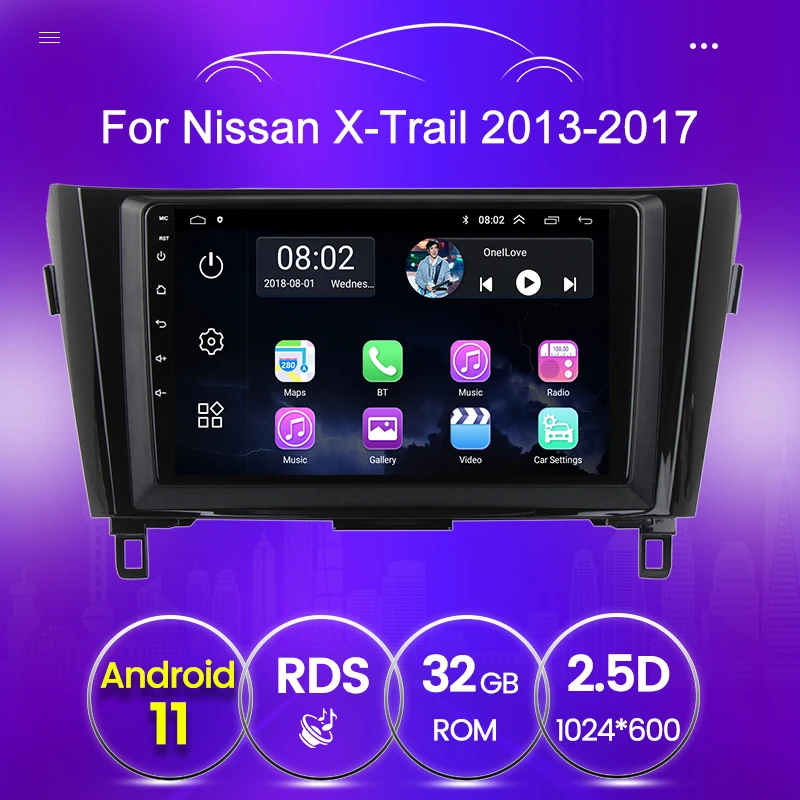 Автомобильный мультимедийный плеер TOMOSTRONG Android 11 с GPS для Nissan X-Trail X Trail 2 T32 Qashqai Rogue