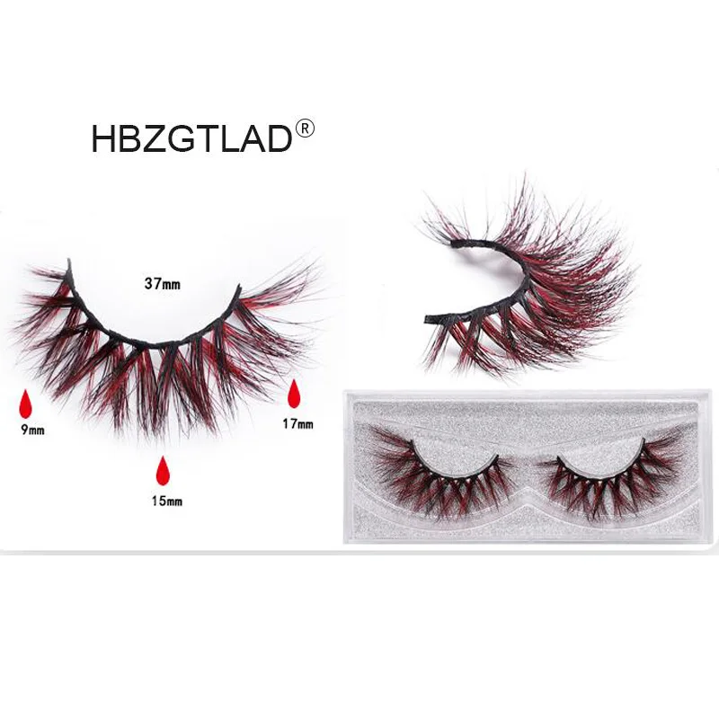 

New color 3D 9D mink lashes makeup natural long individual thick fluffy colorful false eyelashes lash extension supplies