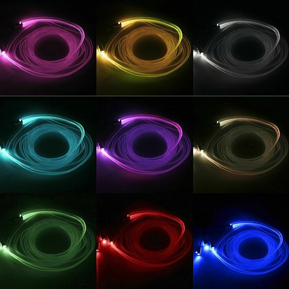 6 м RGB светодиодный светильник для салона автомобиля Авто приборная панель двери атмосферный светильник полоса веревка приложение пульт дистанционного управления декоративная лампа