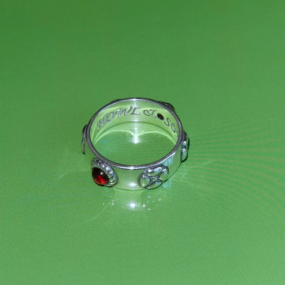 S925 Sliver Howl's Moving Castle Ring Hayao Miyazaki Anime Howl