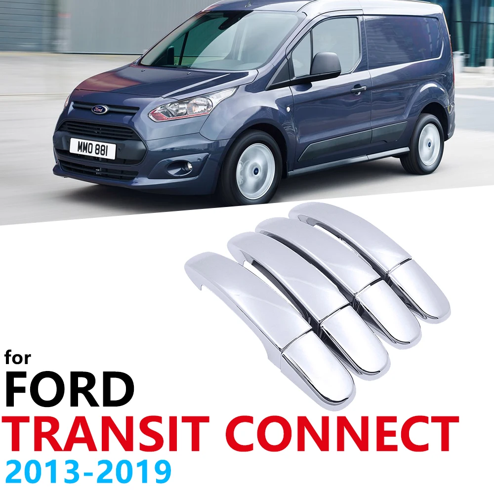 Для Ford Transit Connect MK2 Wagon 2013 ~ 2019 хромированные дверные ручки крышки отделка Кепки