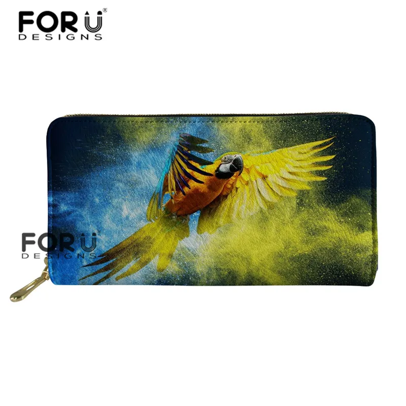 FORUDESIGNS/Попугай женский длинный клатч кошелек большой емкости Женские кошельки Дамские кошельки карман для телефона держатель для карт Carteras - Цвет: XM1951Z21