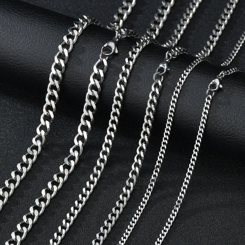 Black Stainless Steel Chain Necklaces  Black Gold Chain Necklace Men -  Punk - Aliexpress