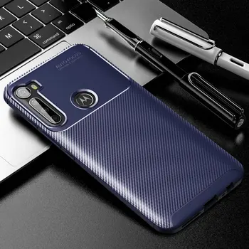 

50pcs/lot For Motorola Moto G8 POWER LITE Flexible Carbon Fiber Shockproof Rugged Case For Moto ONE Fusion Plus Moto G Stylus