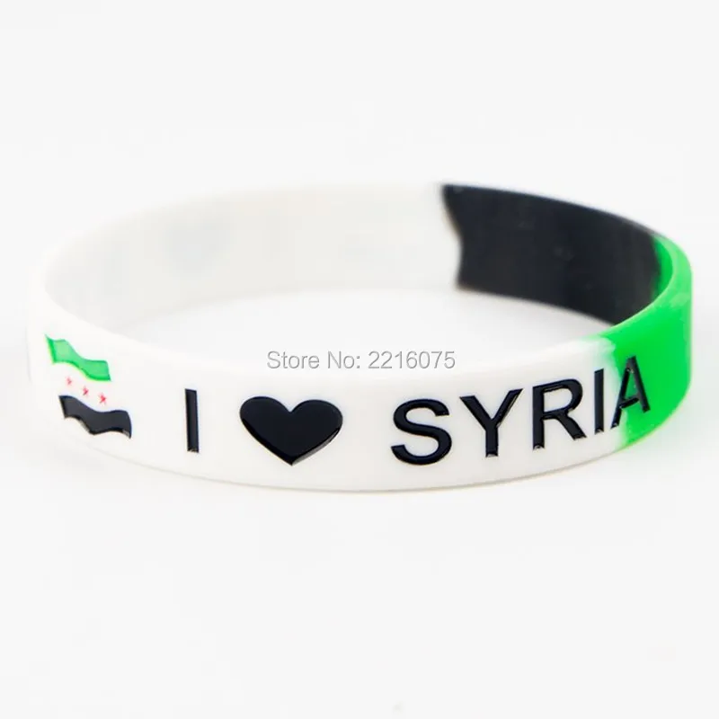 300 шт I love Syria Сегментированный браслет силиконовые браслеты dhl A