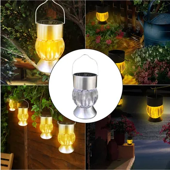 

Dropshipping Waterproof Solar Light Outdoor Garden Camping Hanging LED Light Pumpkin Lamp