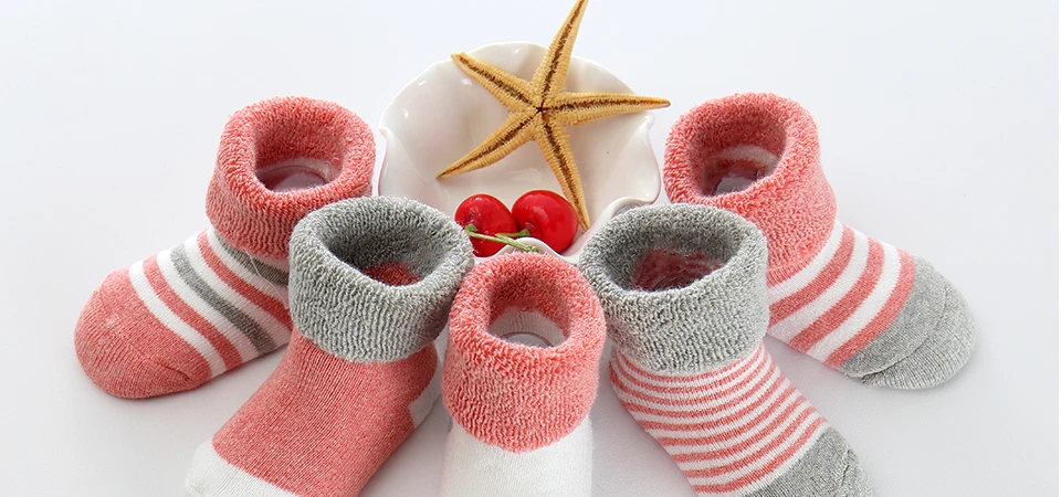 Детские носки, 5 пар, Новое поступление, хлопковая плотная Детские носки для новорожденных девочек; сезон осень-зима теплые для маленьких мальчиков ясельного возраста, носки Meia Infantil