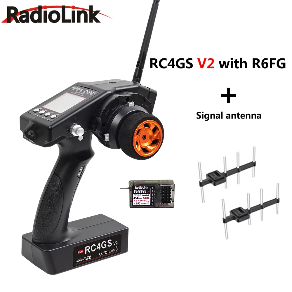 Радиолинк RC4GS V2 2 4G 4CH пистолет контроллер передатчик + R6FG гироскоп внутренний