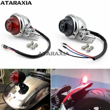 Bike Regolabile Cafe Racer Stile di Coda di Arresto Luce Moto Moto Freno Lampada Posteriore Fanale Posteriore Scrambler Mini LED del Freno di Arresto