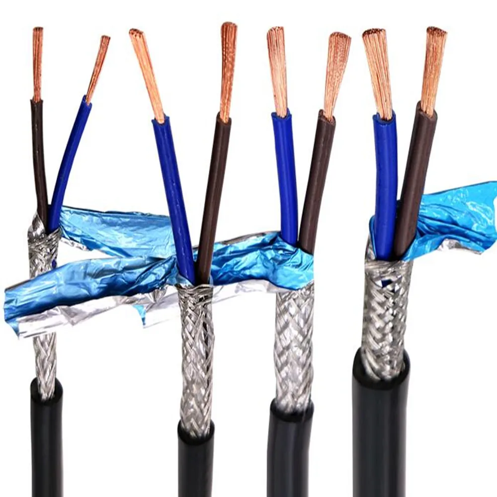 RVVP 10m 차폐 와이어, 2 3 4 5 6 7 8 10 12 14 16 20 24 코어 제어 신호 라인, 22AWG0.3 0.5 0.75mm PVC 케이블
