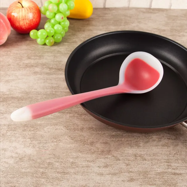 Mestolo in Silicone cucchiai Set di pentole da cucina contenitore per alimenti piatti turistici padella antiaderente con resistenza alle alte Temperature 5