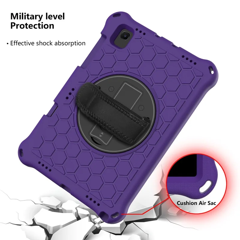 For Samsung Galaxy Tab S5E 2019 SM-T720 T725 Case S5 E 10.5" Pencil Holder Bags Funda Tablet Stand Shell & Neck Strap Kids Coque-1