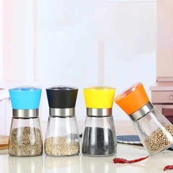 

1PC Handy Manual Salt Pepper Mill Grinder Seasoning Muller Kitchen Tools Accessories Cookware Kitchen Pepper Shaker- #