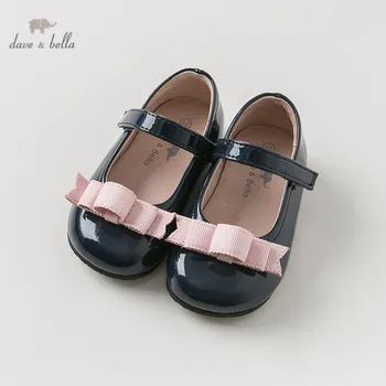 

DB11906 Dave Bella autumn baby girl bow leather shoes children brand shoes