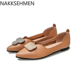 

NAKKESHMEN-2020 New Style Women's Summer Shallow Mouth Side Scoop Bootie Soft Bottom Boat Shoes Large Size Women's Shoes
