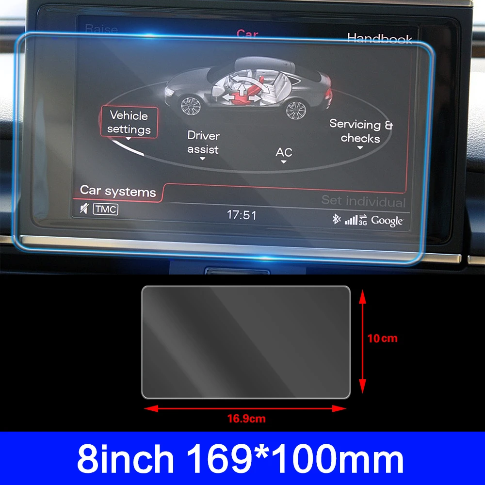 

For Audi A7 2011-2018 Car Multimedia Video GPS Navigation LCD Screen Tempered Glass Protective Film Anti Scratch Accessories