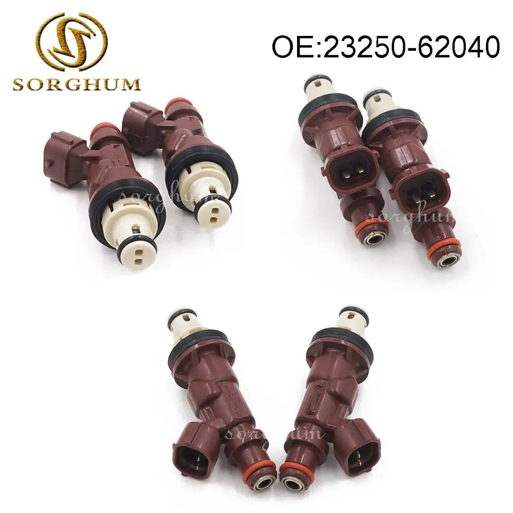 Набор(6) Топливные форсунки 23250-62040 для Toyota Tacoma Tundra 4runner 3.4L V6 23209-62040 2320962040 2325062040 23250-62040