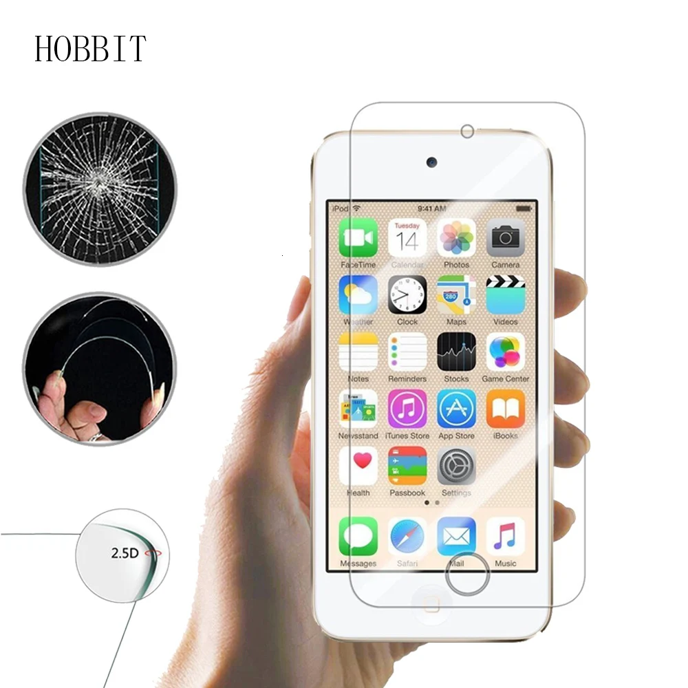 2 упаковки для Apple iPod Touch 6 0,3 мм 2.5D 9H Закаленное стекло протектор экрана ультра-тонкая прозрачная пленка устойчивая к царапинам для touch 5