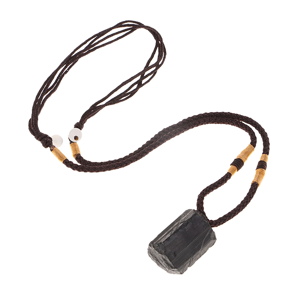 Натуральный черный турмалин камень кулон ожерелье Турмалин амулет ювелирные изделия